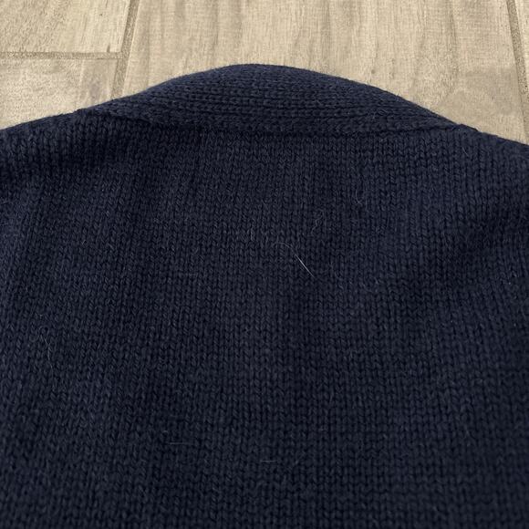 Corridor New York Navy Blue Cardigan Baby Alpaca & Merino Wool Size Large - Picture 12 of 12